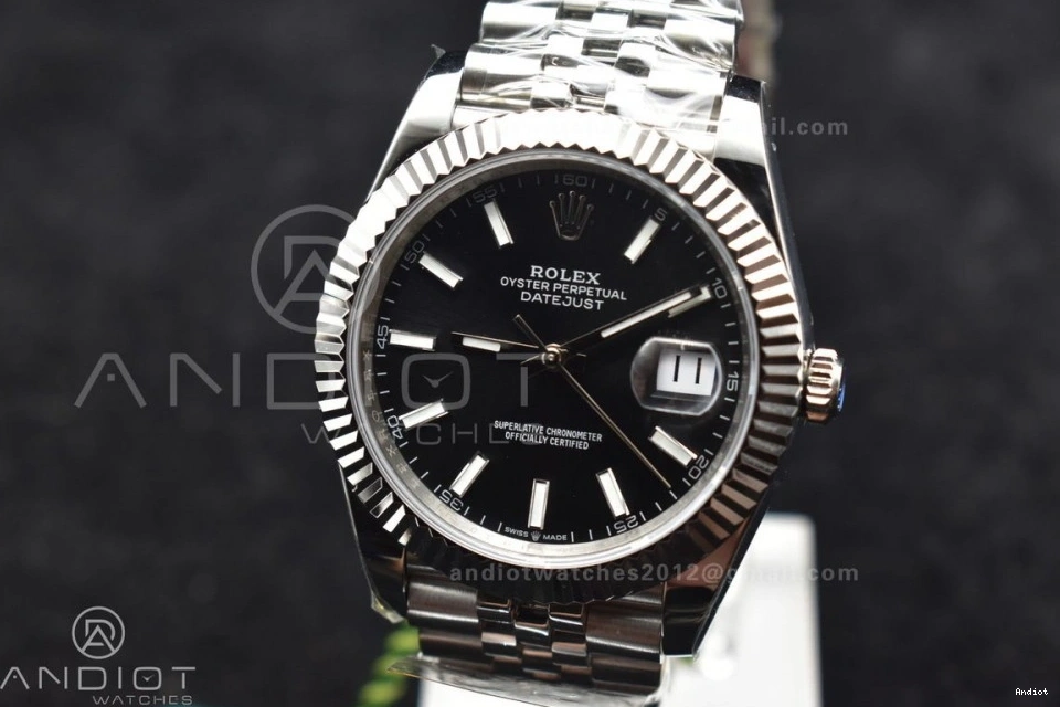 DateJust 126334 on SA3235 Dial Bracelet 904L DIWF Best Jubilee Black Steel Stick Edition 41 1:1 0524